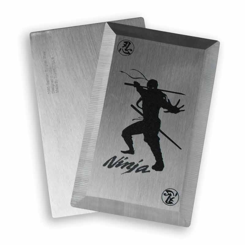 Steel playing cards for throwing at targets
