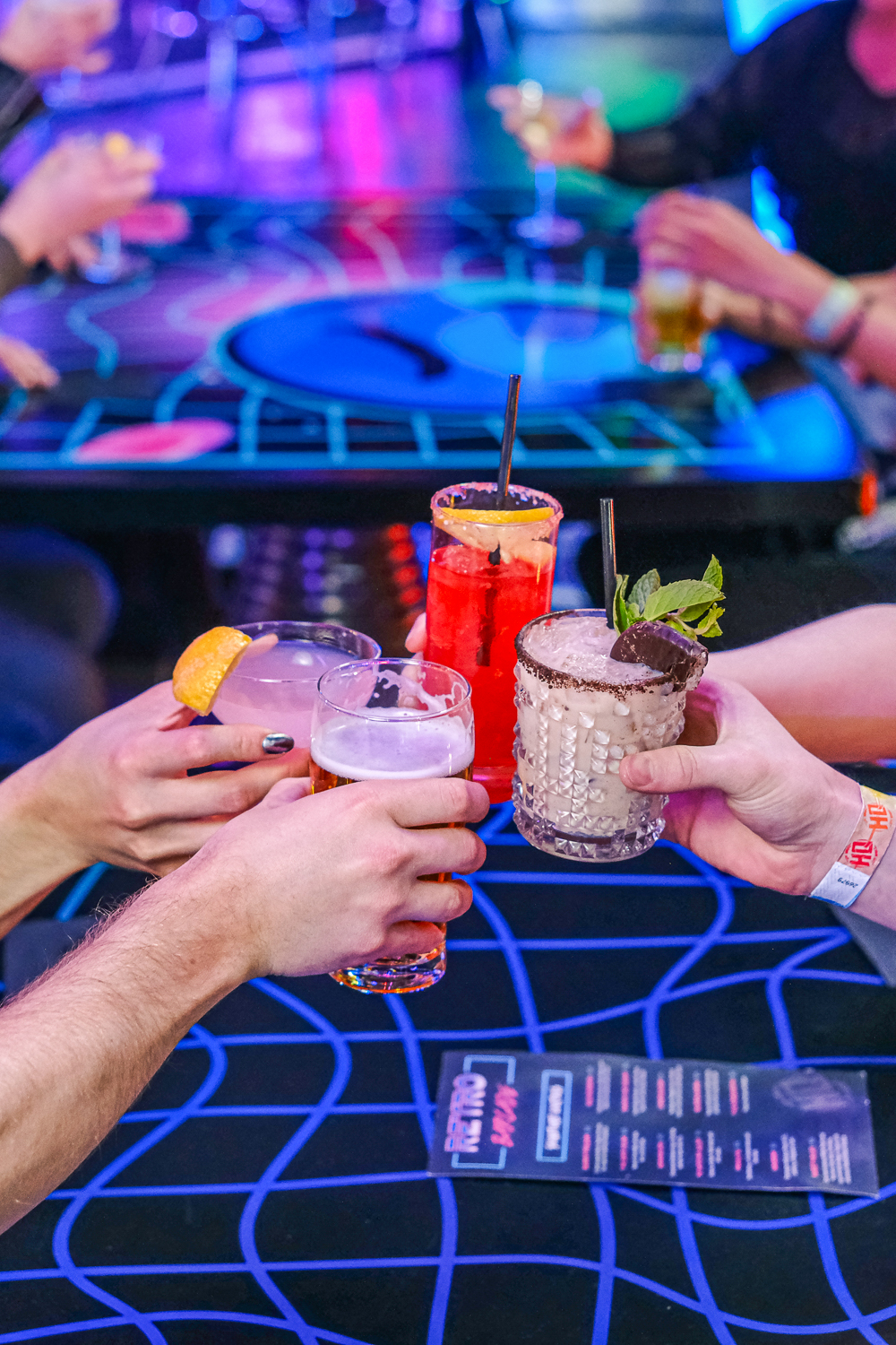 Happy Hour specials at Retro Bar + Arcade