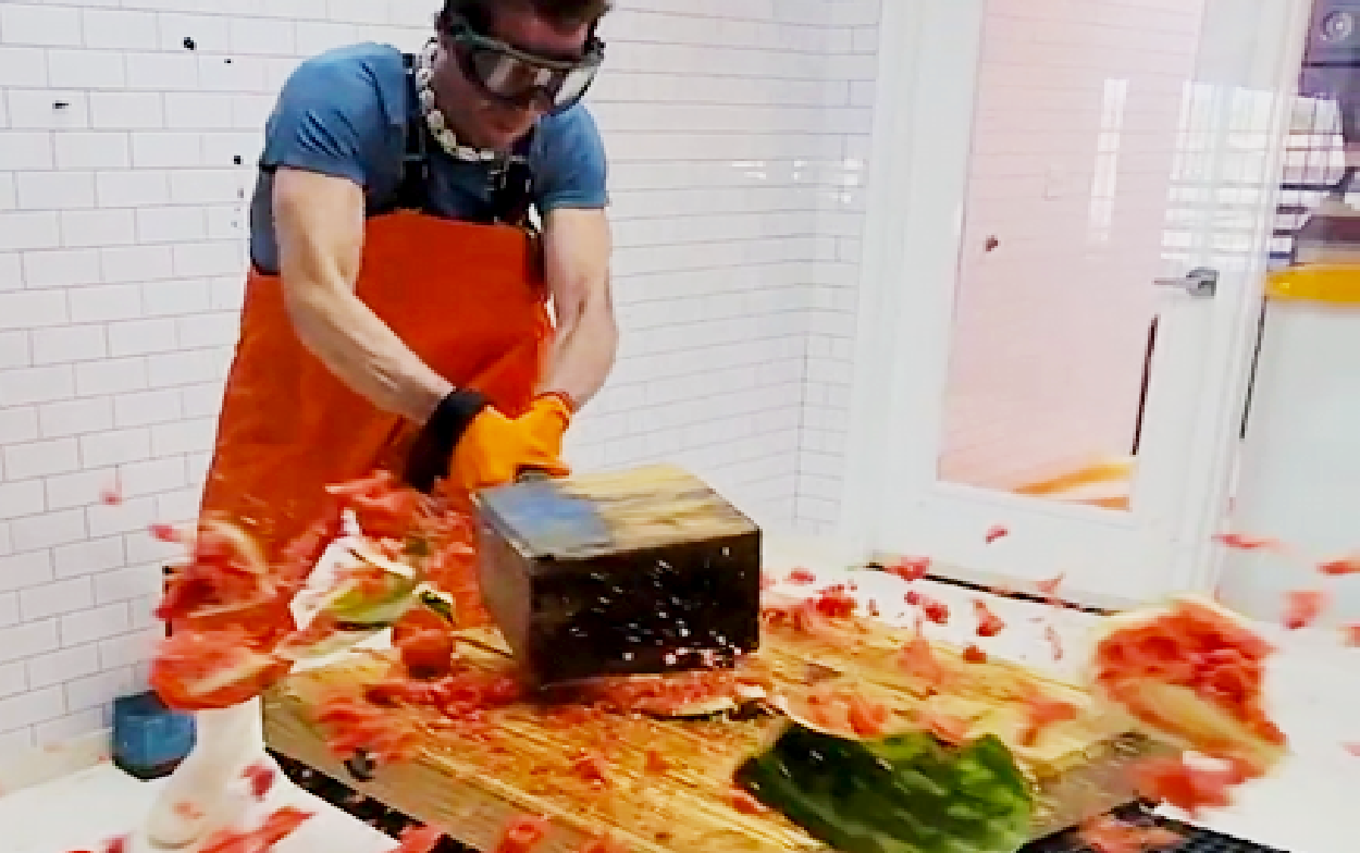Fruit Chop Rage Room at Spy Ninjas HQ
