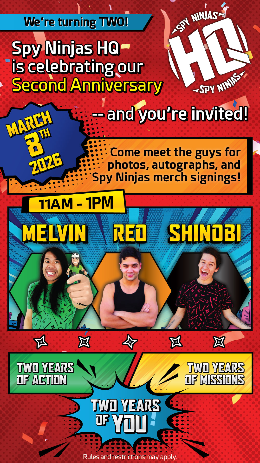 Spy Ninjas HQ is turning TWO!