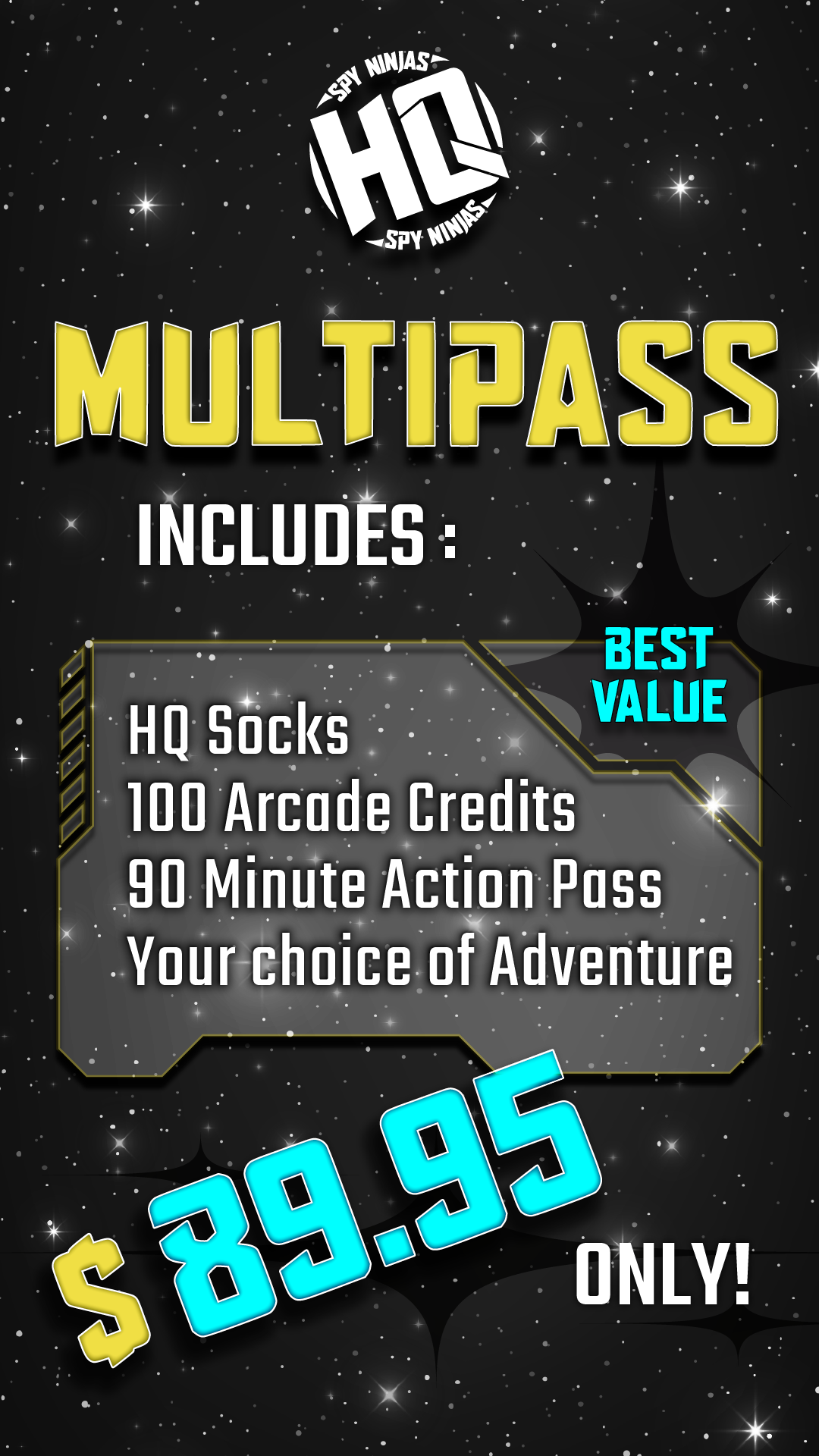 Spy Ninjas HQ Multi-Pass