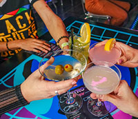 Cocktails with Friends at Retro Bar + Arcade at Spy Ninjas HQ