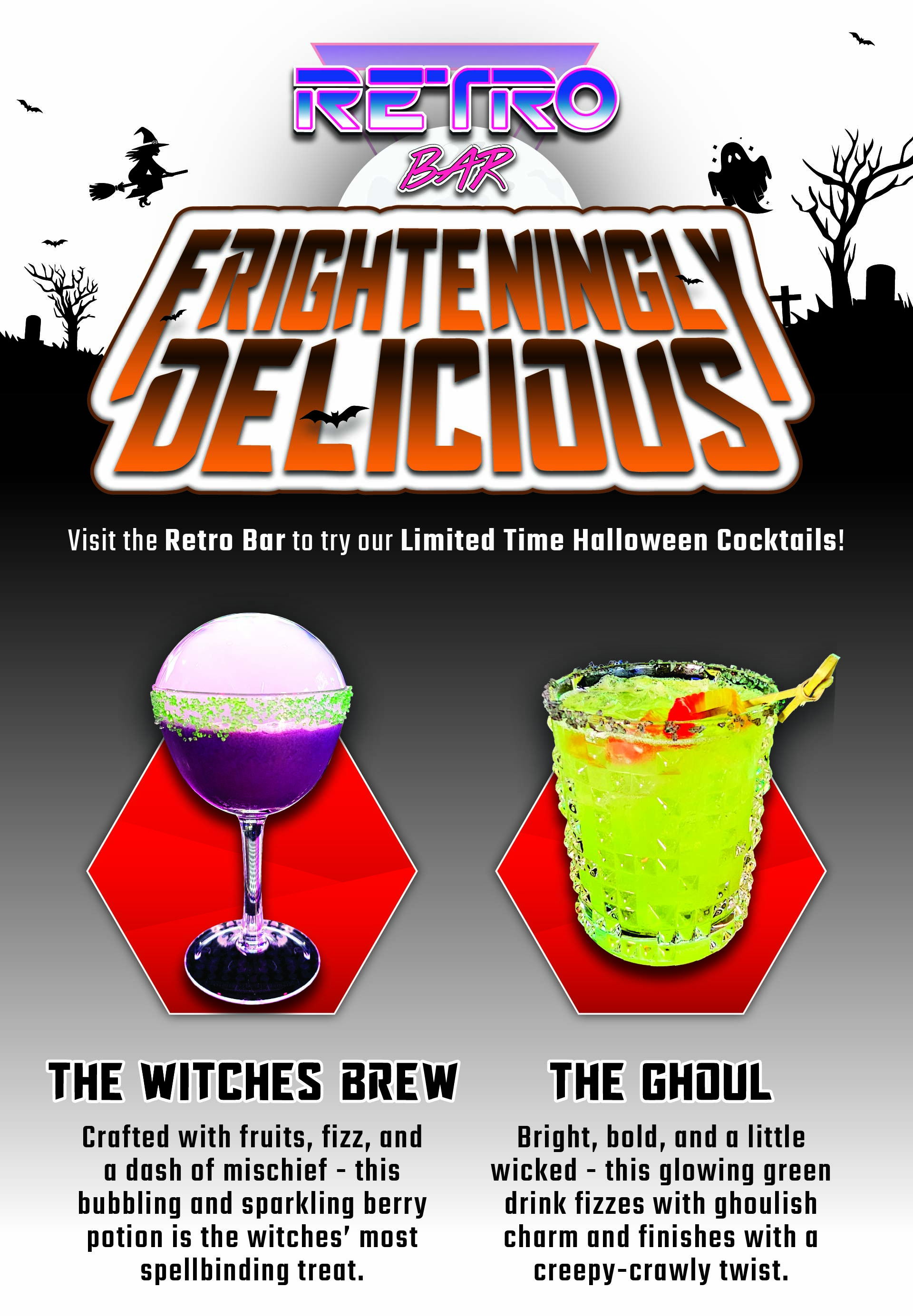 Creepy cocktails at Retro Bar + Arcade