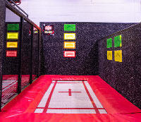 Try our 700 square-foot parkour dodgeball course