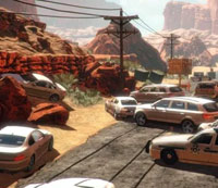 Arizona Sunshine VR video game wrecked cars