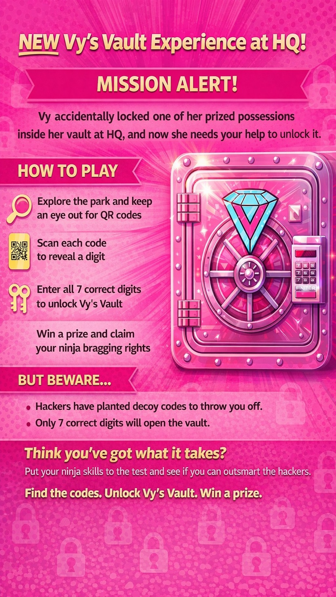 New at HQ: Can You Crack Vy’s Vault?